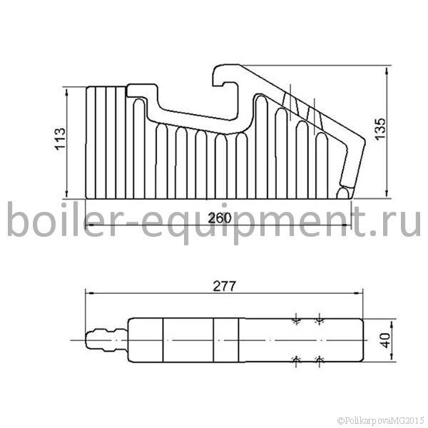 Колосник поворотный тип К 398.3.08