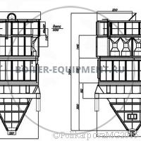 Чертеж циклона БЦ 512-2-(6x8)