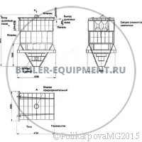 Чертеж циклона БЦ 512-3-(12x6)