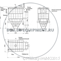 Чертеж циклона БЦ Р-512-4-(8x12)