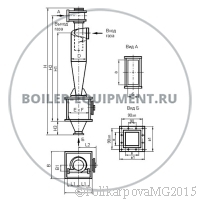 Чертеж циклона ЦН-15-1200-1УП