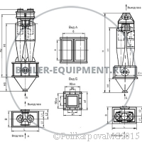 Чертеж циклона ЦН-15-300-2CП